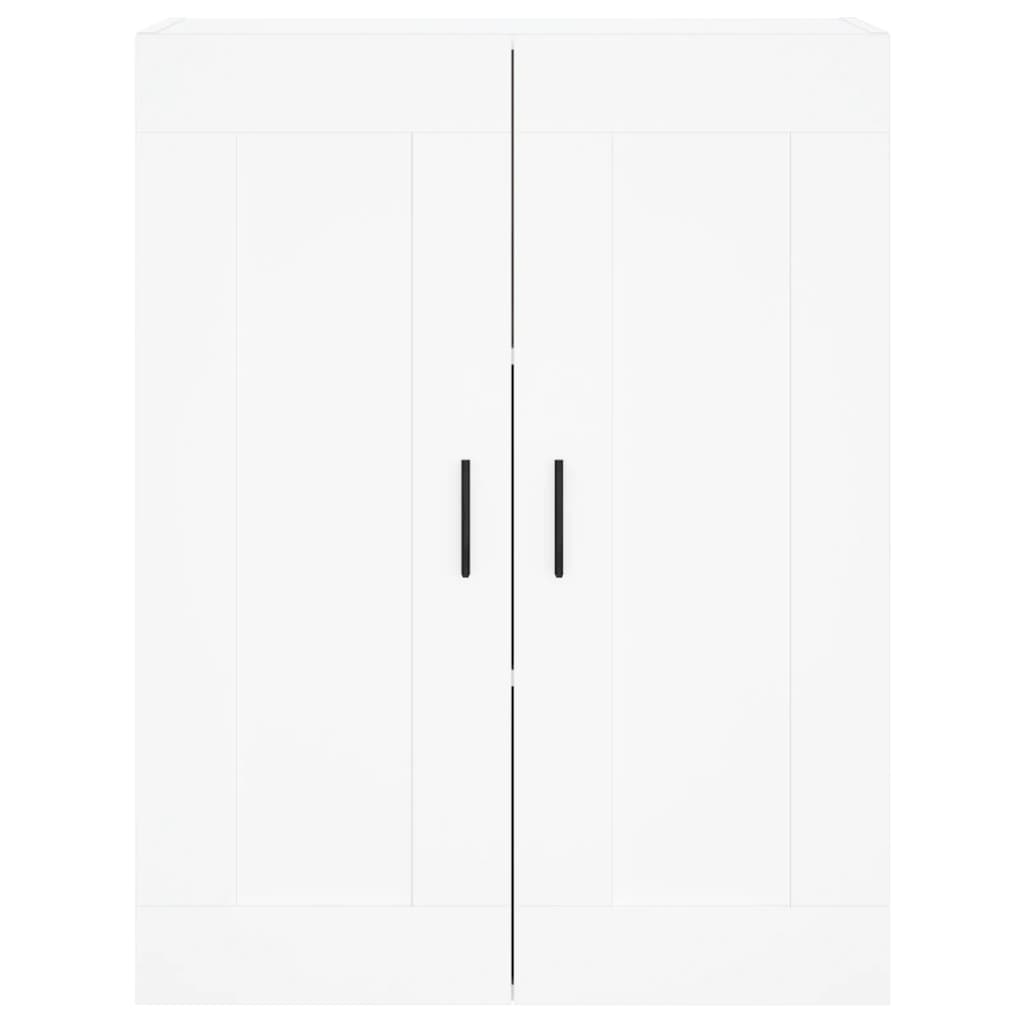 Visoka komoda bijela 69,5x34x180 cm konstruirano drvo