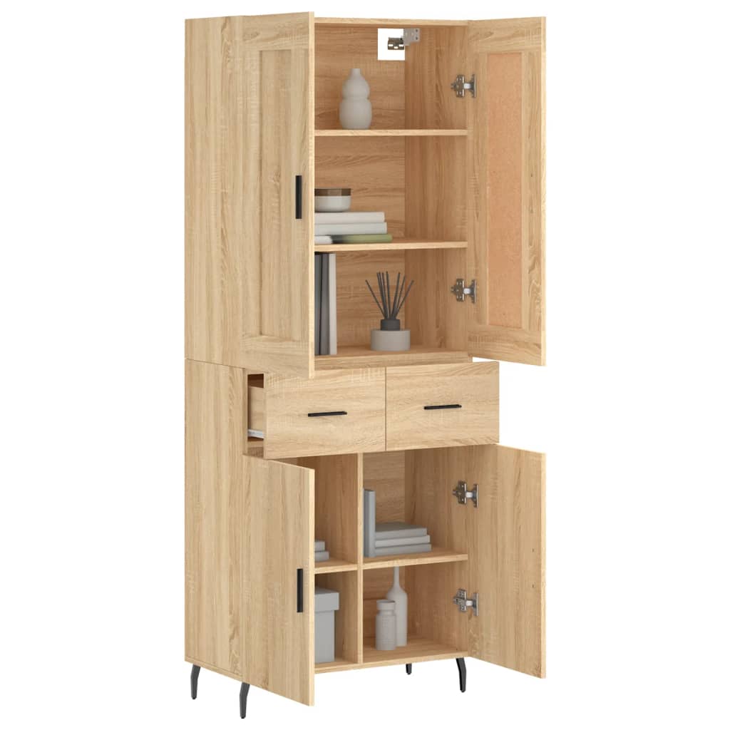 Visoka komoda hrasta sonome 69,5x34x180cm od konstruiranog drva