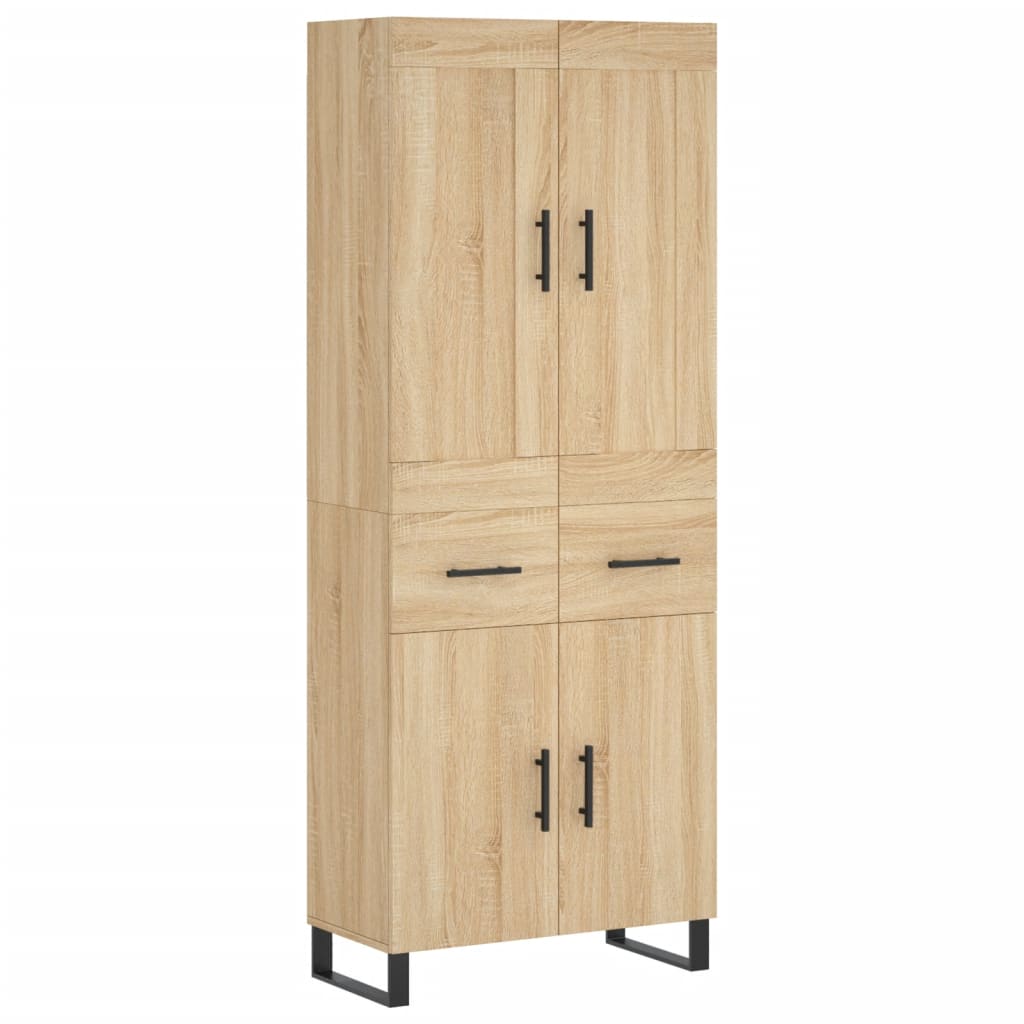 Visoka komoda hrasta sonome 69,5x34x180cm od konstruiranog drva