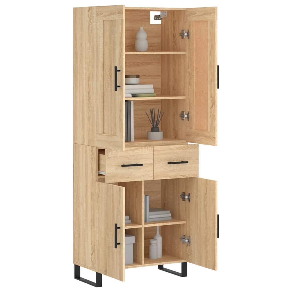Visoka komoda hrasta sonome 69,5x34x180cm od konstruiranog drva