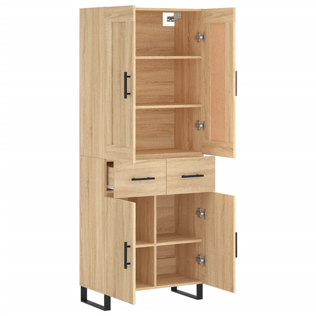 Visoka komoda hrasta sonome 69,5x34x180cm od konstruiranog drva