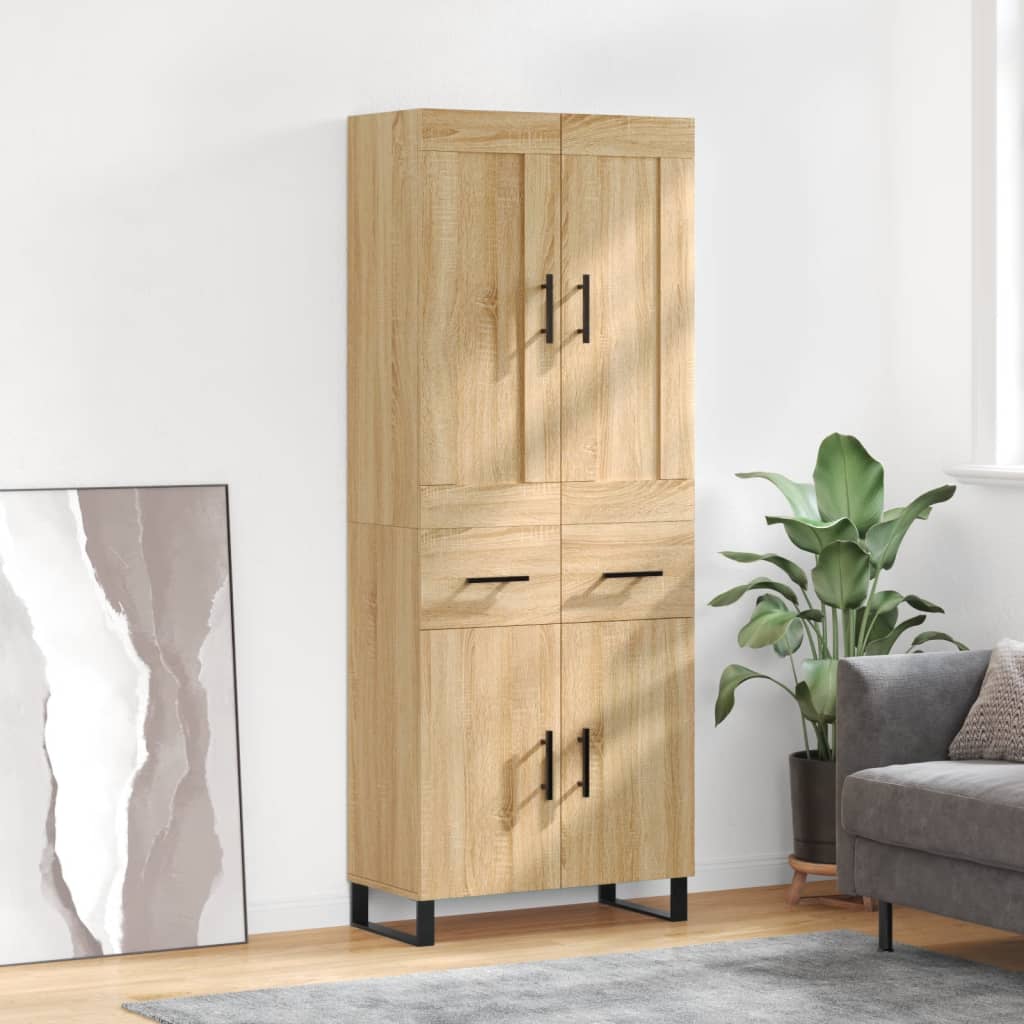 Visoka komoda hrasta sonome 69,5x34x180cm od konstruiranog drva