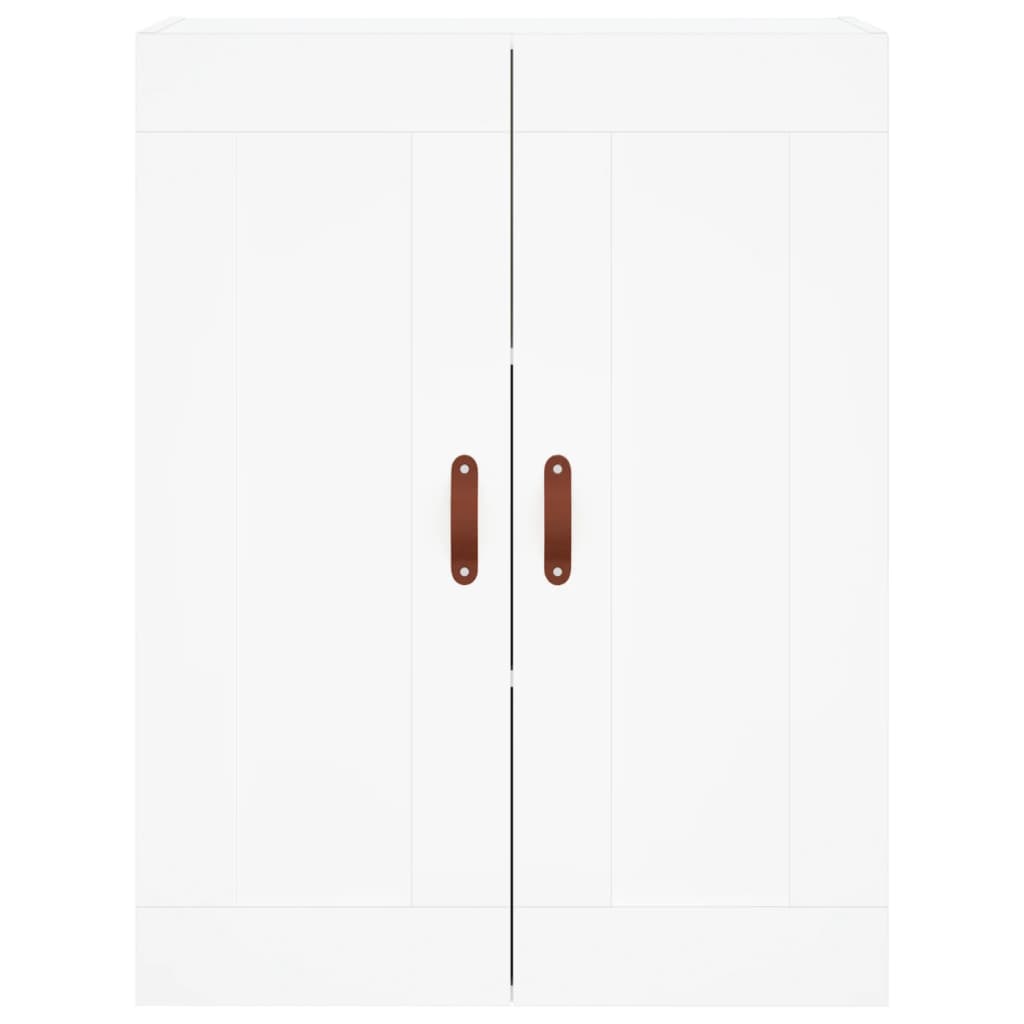 Visoka komoda bijela 69,5x34x180 cm konstruirano drvo