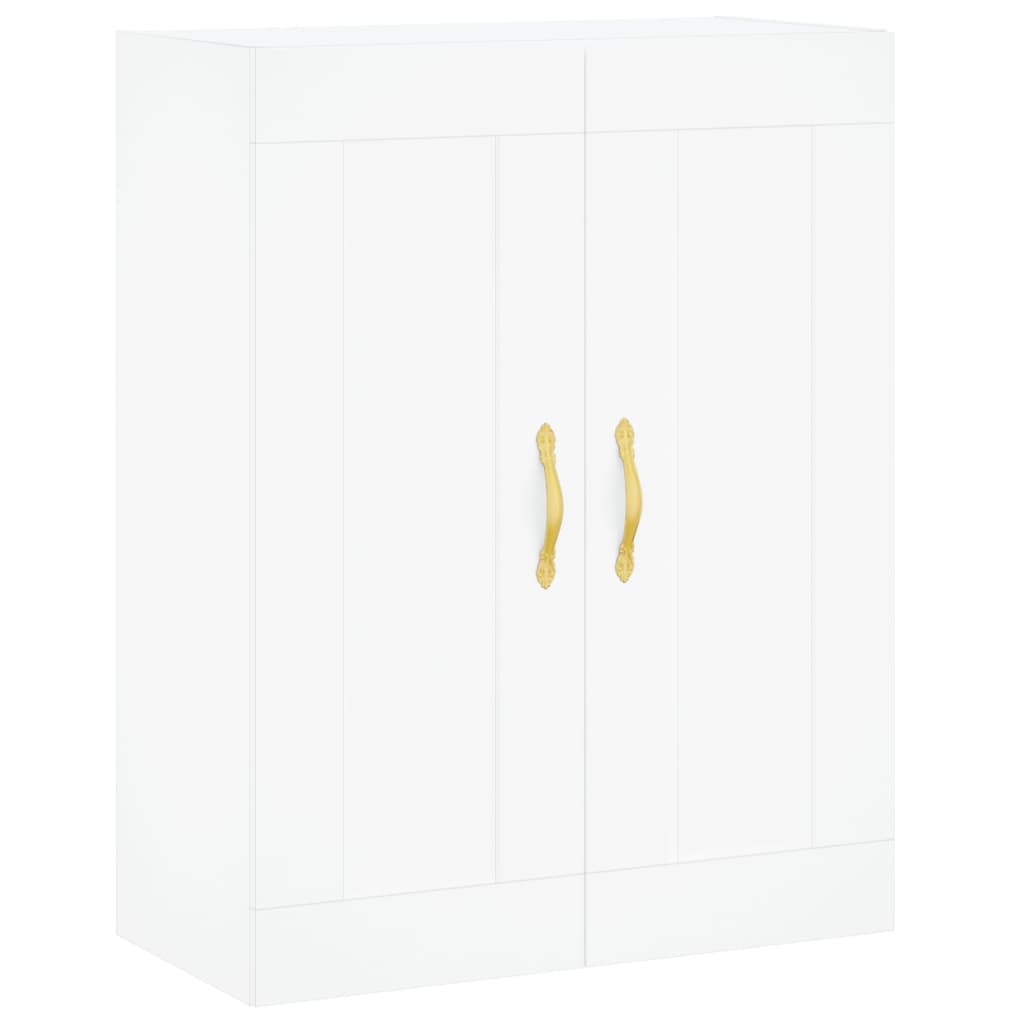 Visoka komoda bijela 69,5x34x180 cm konstruirano drvo