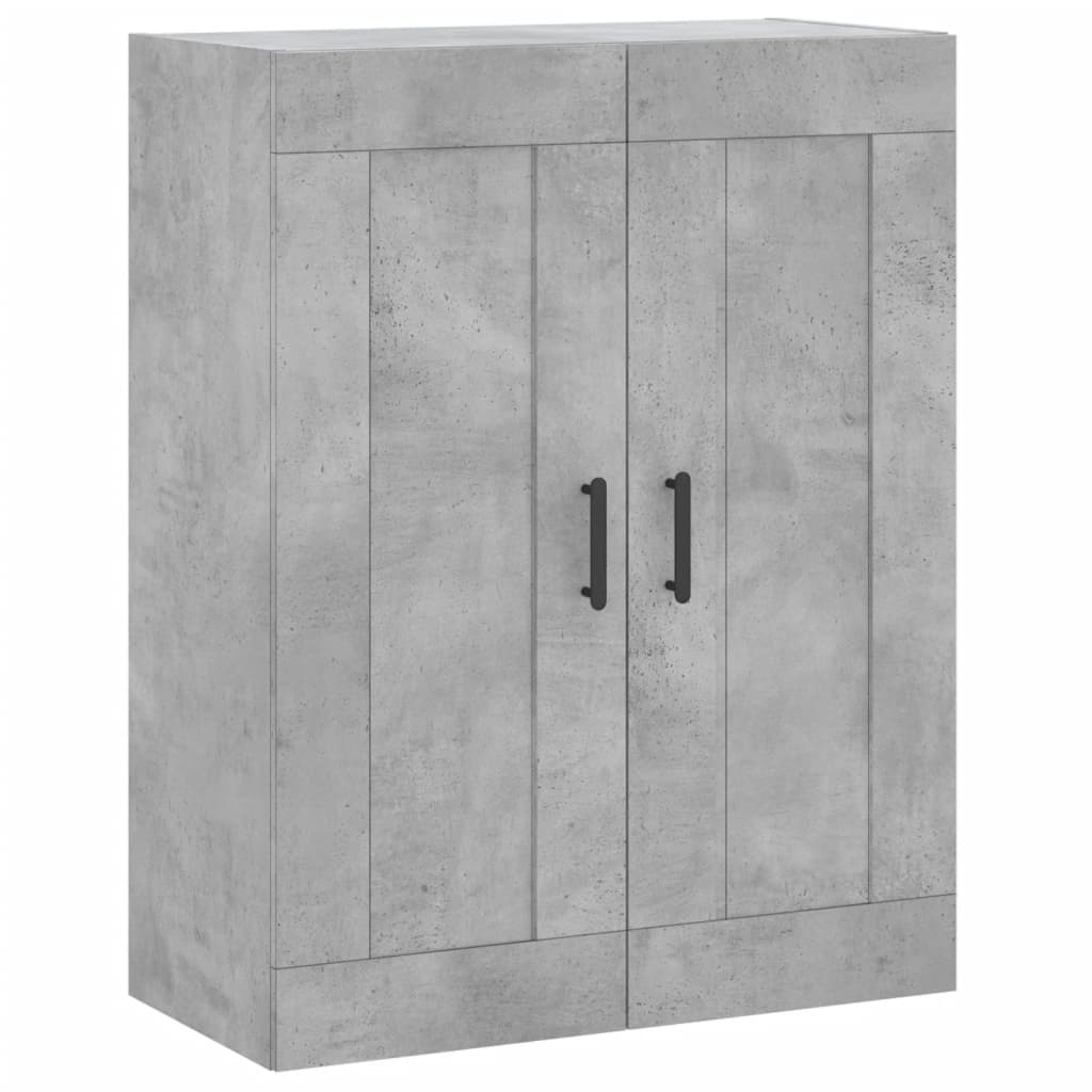 Visoka komoda siva betona 69,5x34x180 cm od konstruiranog drva