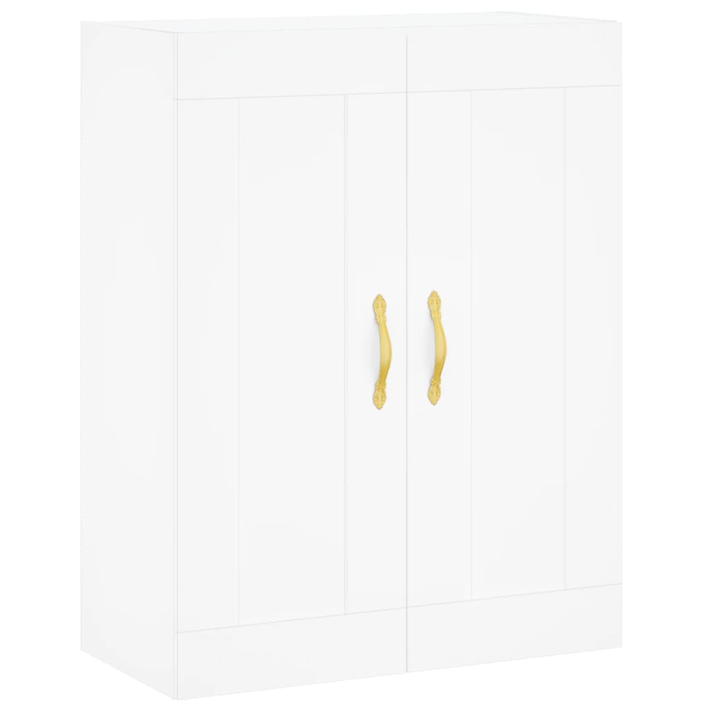 Visoka komoda bijela 69,5x34x180 cm konstruirano drvo