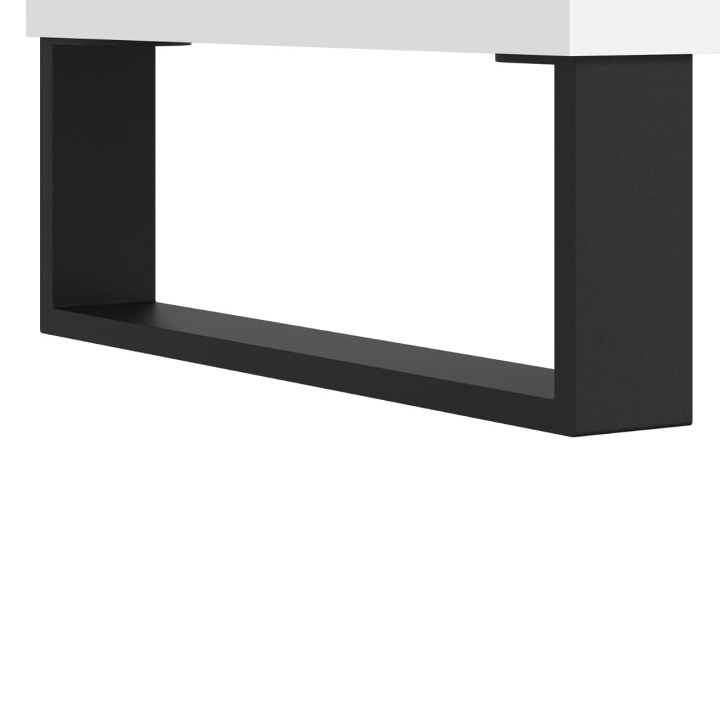 Visoka komoda bijela 69,5x34x180 cm konstruirano drvo
