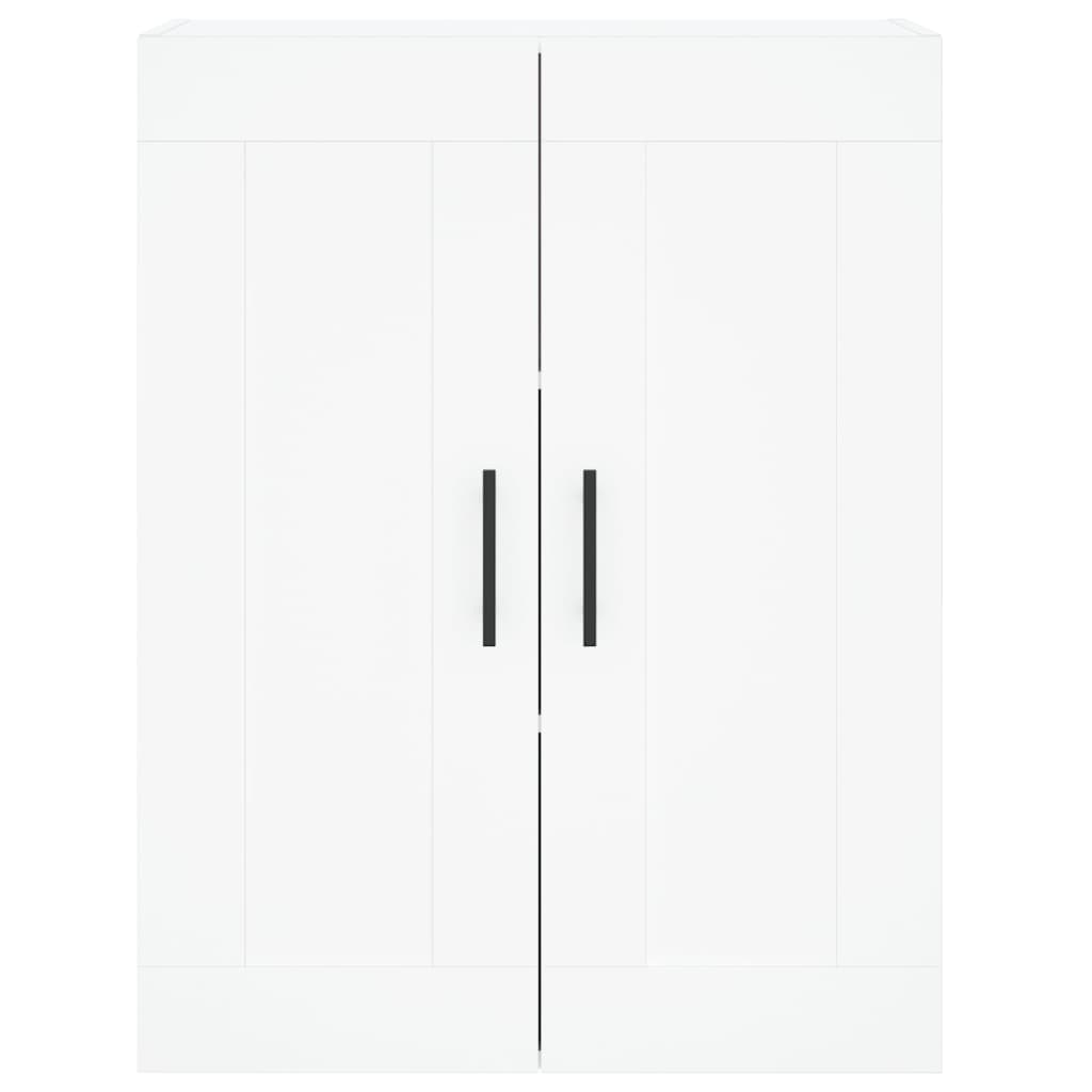 Visoka komoda bijela 69,5x34x180 cm konstruirano drvo