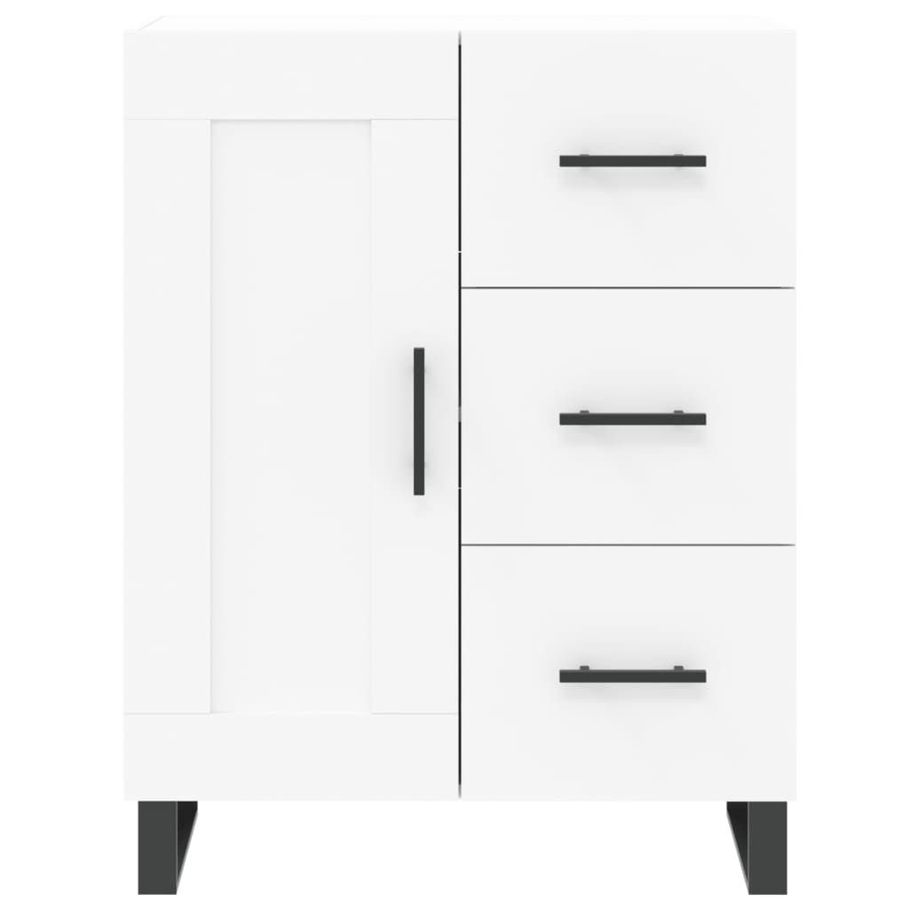 Visoka komoda bijela 69,5x34x180 cm konstruirano drvo