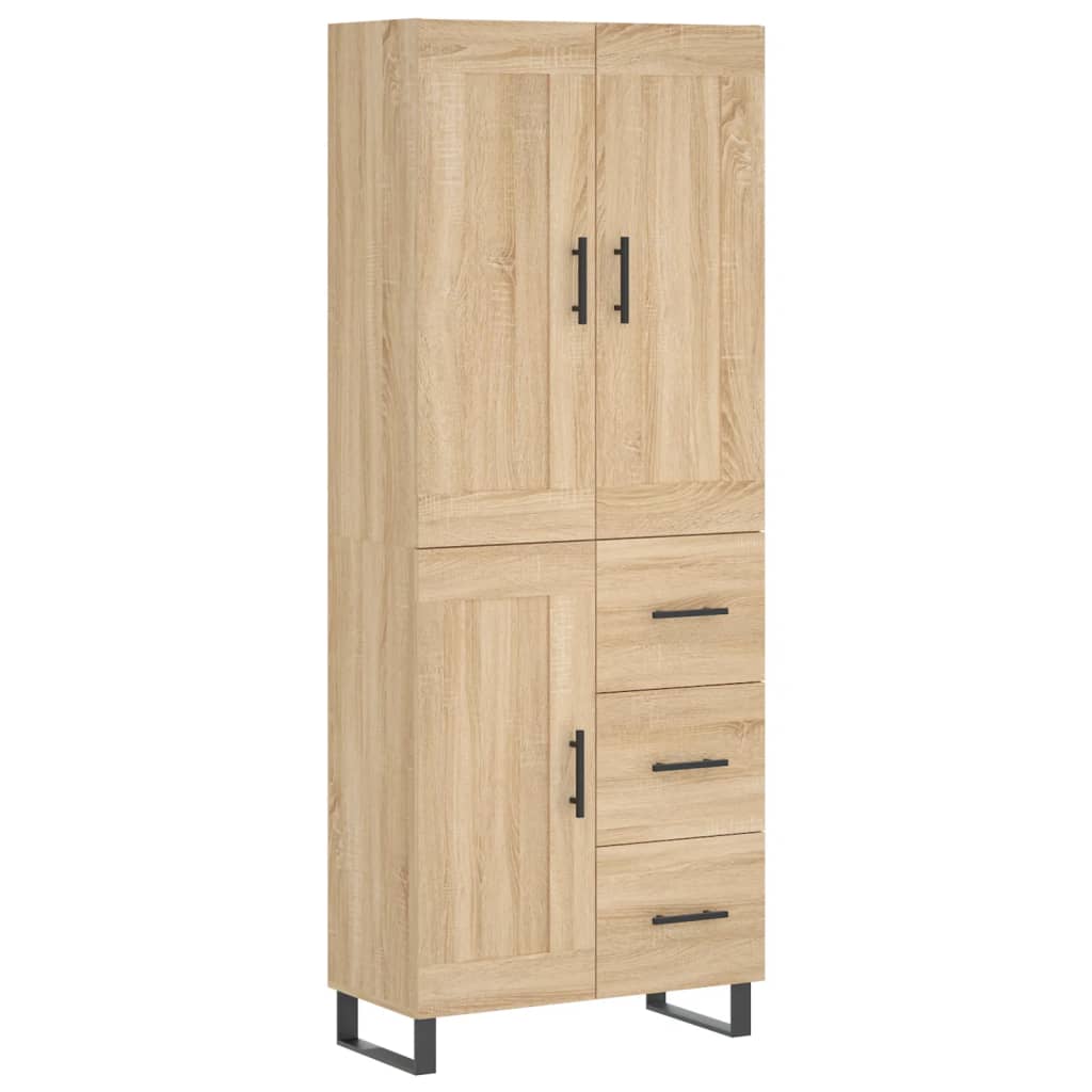 Visoka komoda hrasta sonome 69,5x34x180cm od konstruiranog drva