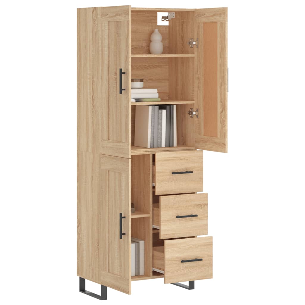 Visoka komoda hrasta sonome 69,5x34x180cm od konstruiranog drva