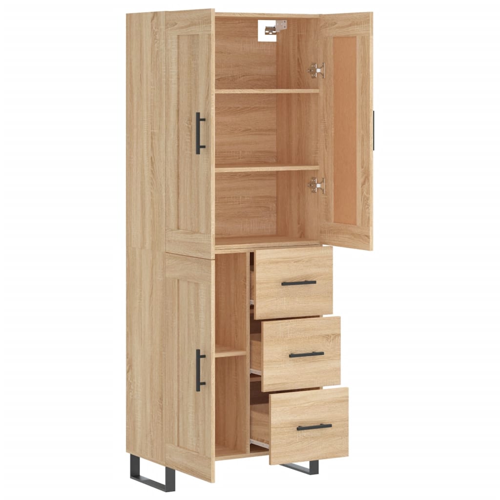 Visoka komoda hrasta sonome 69,5x34x180cm od konstruiranog drva
