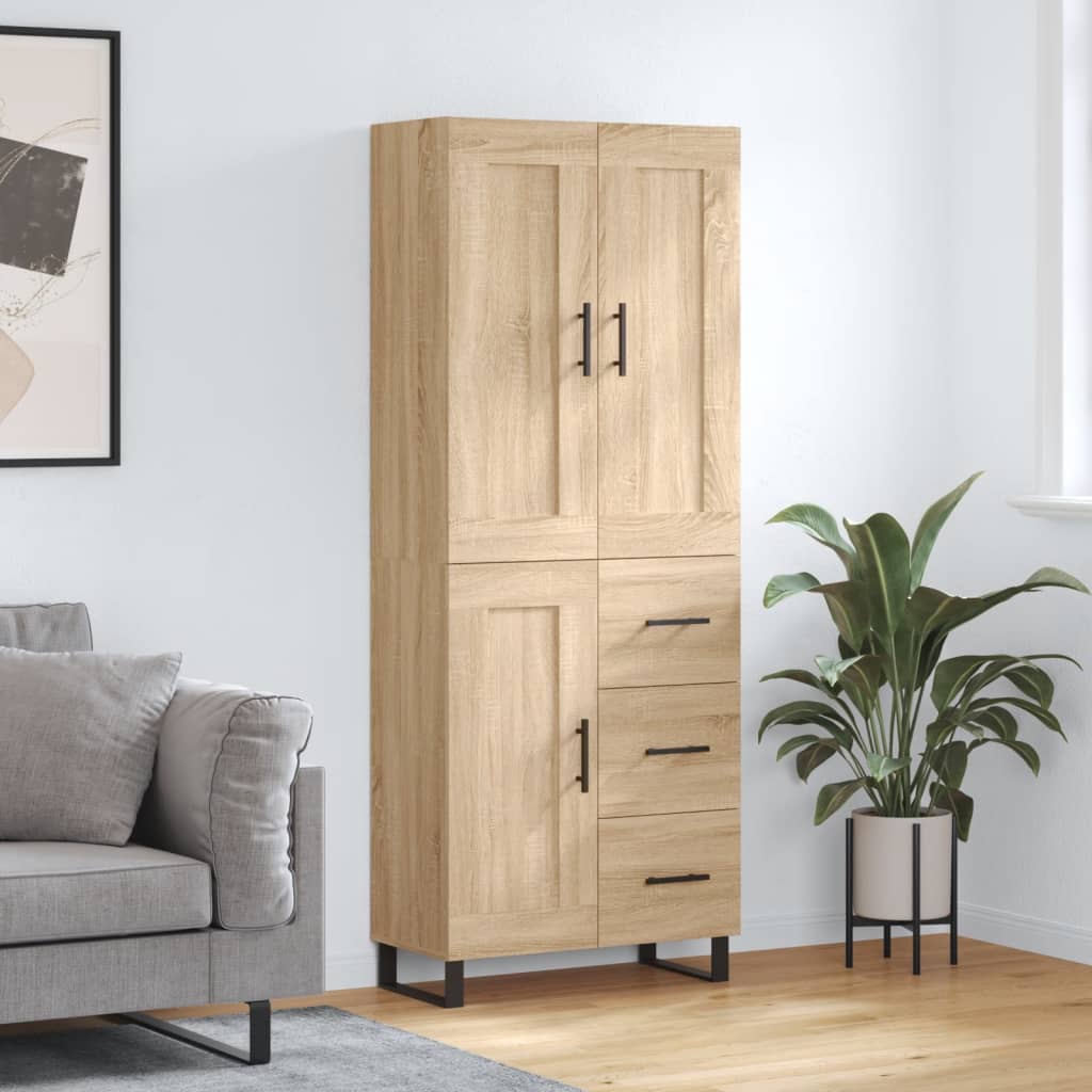 Visoka komoda hrasta sonome 69,5x34x180cm od konstruiranog drva