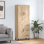 Visoka komoda hrasta sonome 69,5x34x180cm od konstruiranog drva