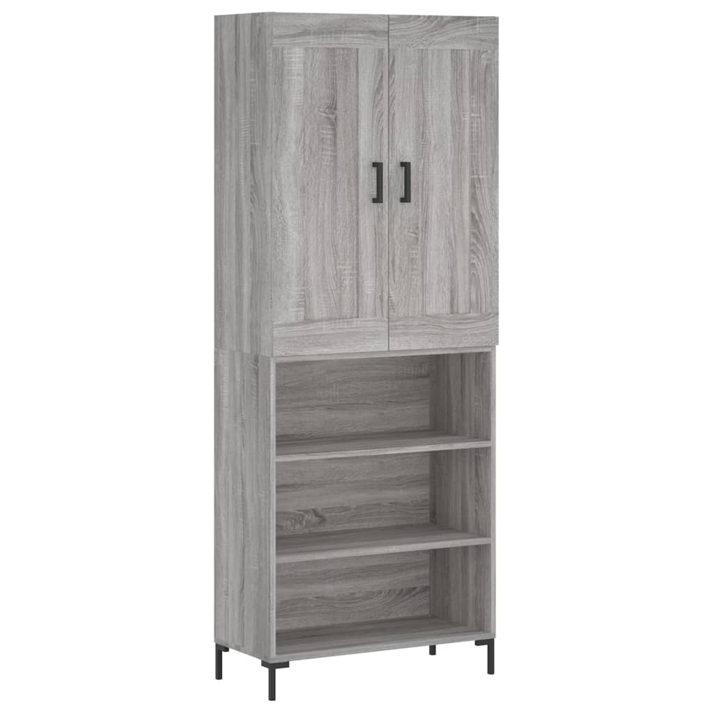 Visoka komoda siva sonome 69,5x34x180 cm od konstruiranog drva