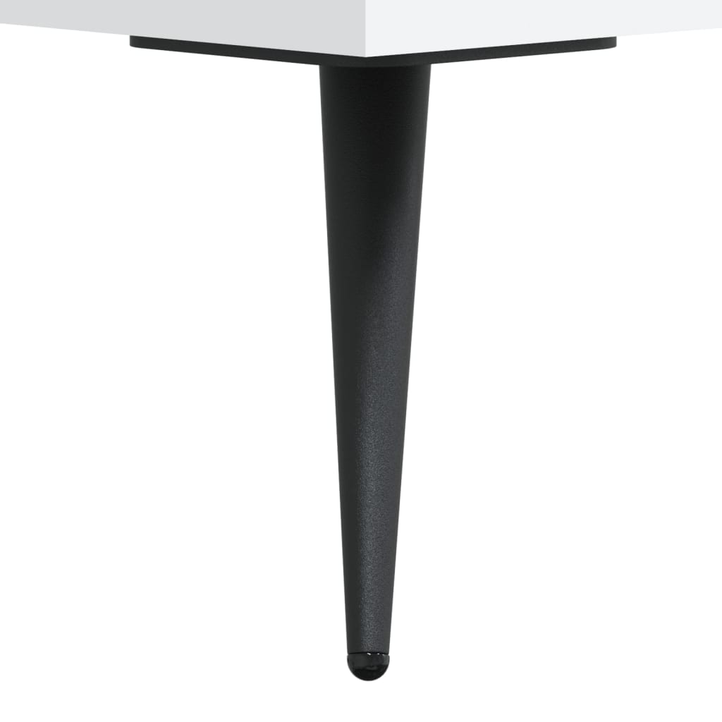 Visoka komoda bijeli 34,5x34x180 cm od konstruiranog drva