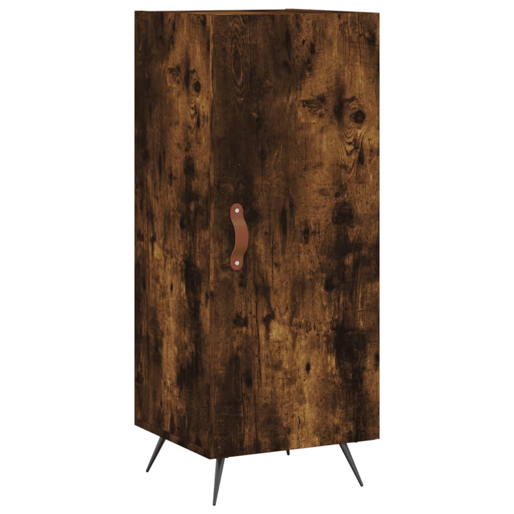 Visoka komoda dimljeni hrast 34,5x34x180cm konstruiranog drva