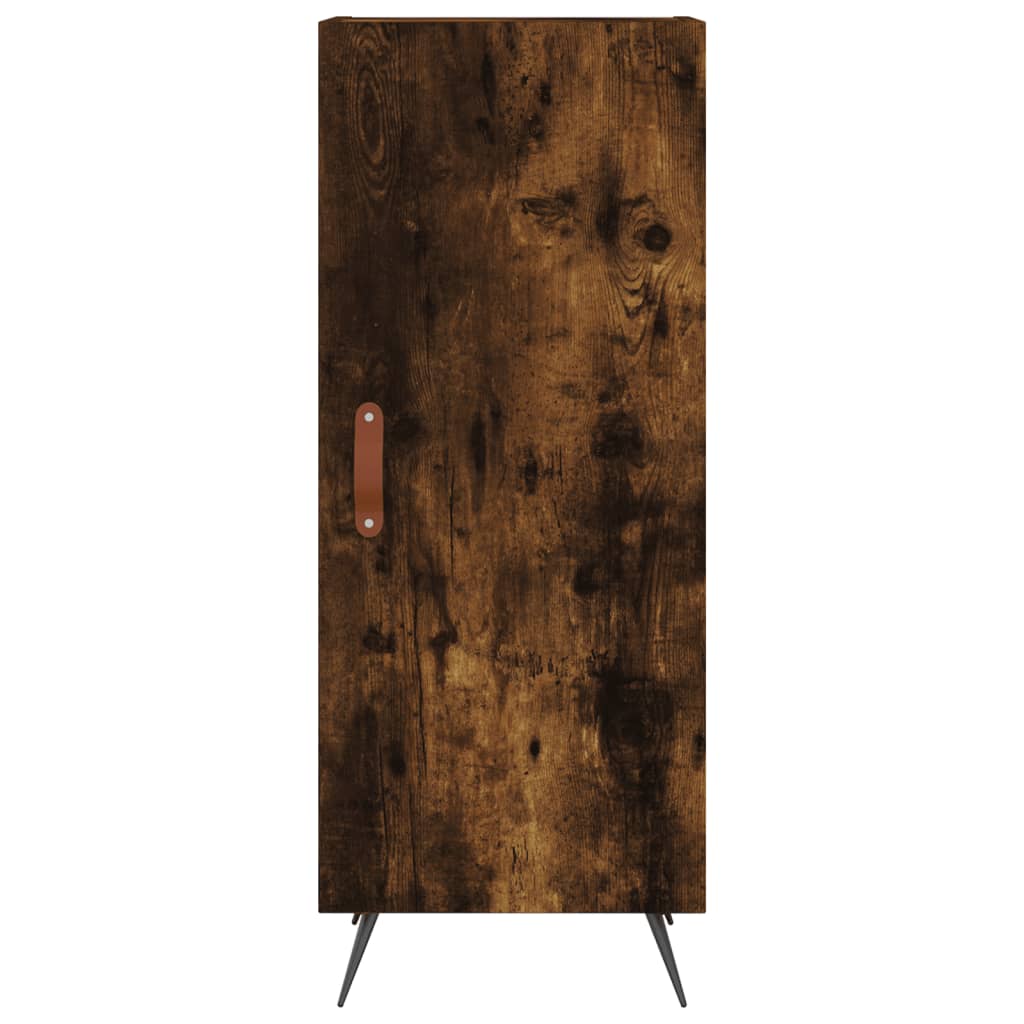 Visoka komoda dimljeni hrast 34,5x34x180cm konstruiranog drva