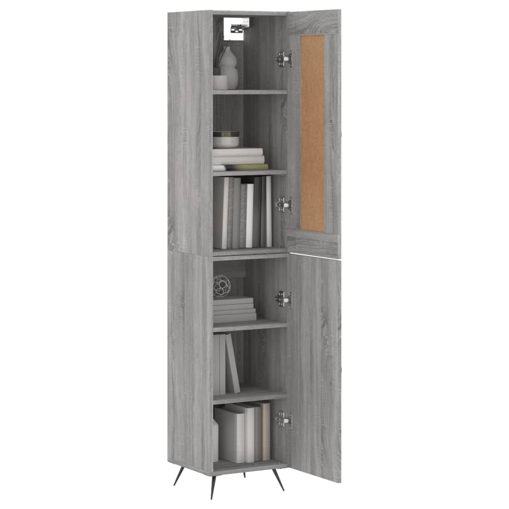 Visoka komoda siva sonome 34,5x34x180 cm od konstruiranog drva
