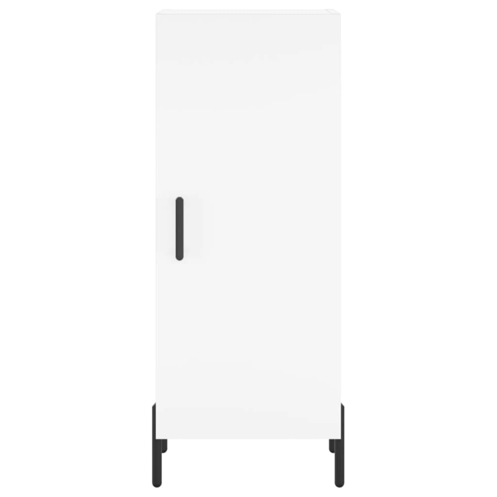 Visoka komoda bijeli 34,5x34x180 cm od konstruiranog drva