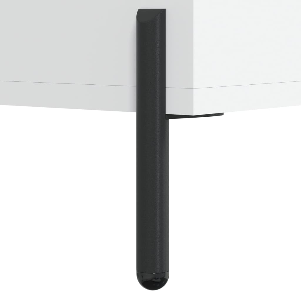 Visoka komoda bijeli 34,5x34x180 cm od konstruiranog drva