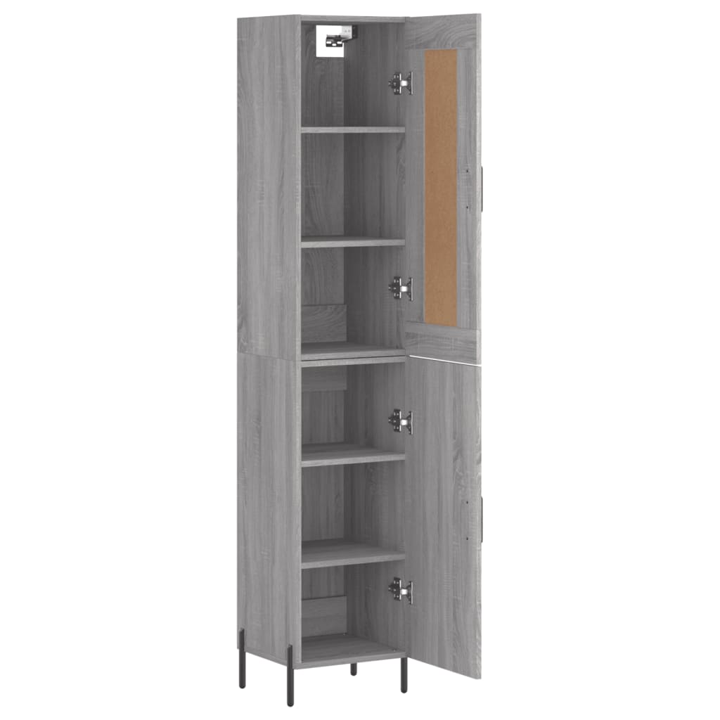 Visoka komoda siva sonome 34,5x34x180 cm od konstruiranog drva