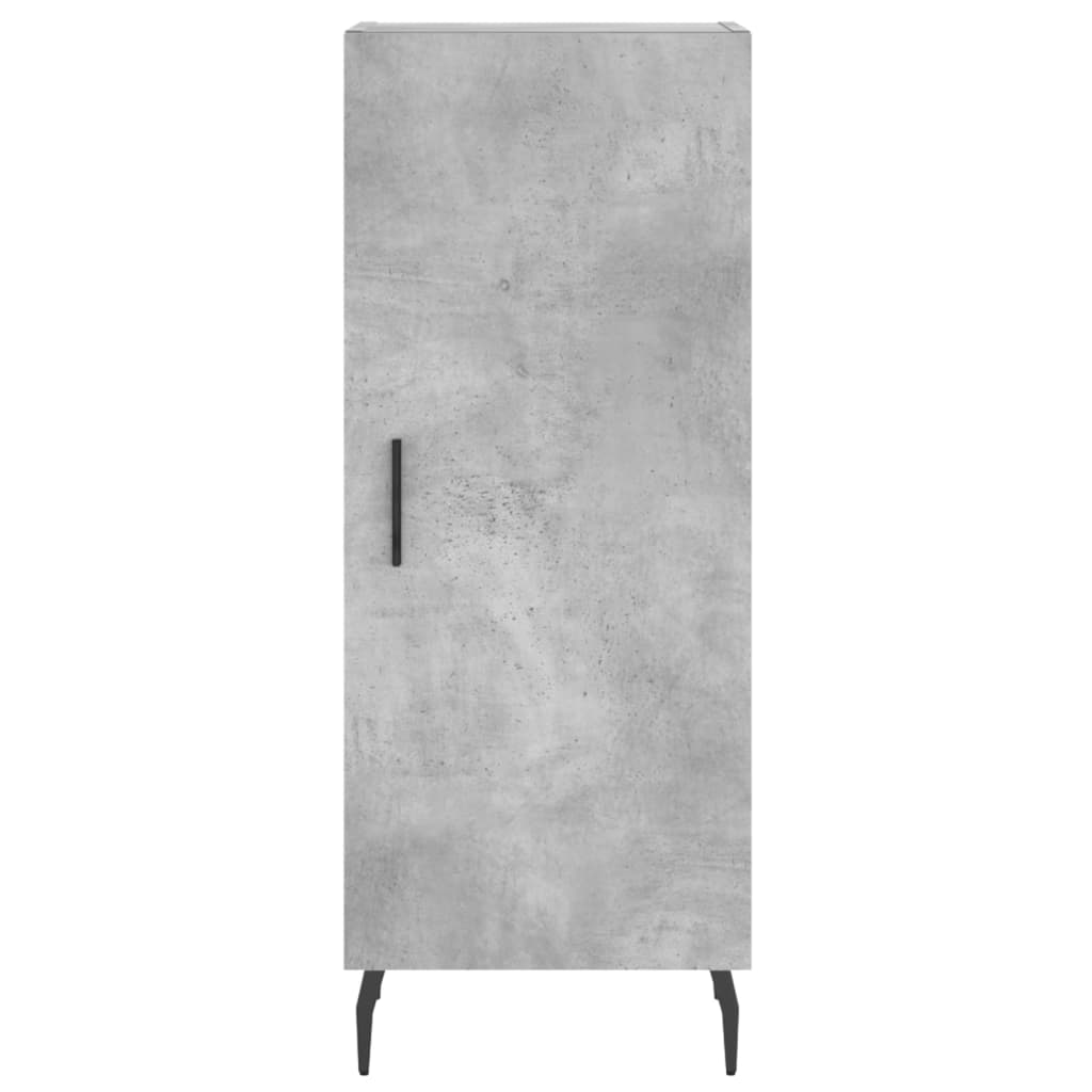 Visoka komoda siva betona 34,5x34x180 cm od konstruiranog drva