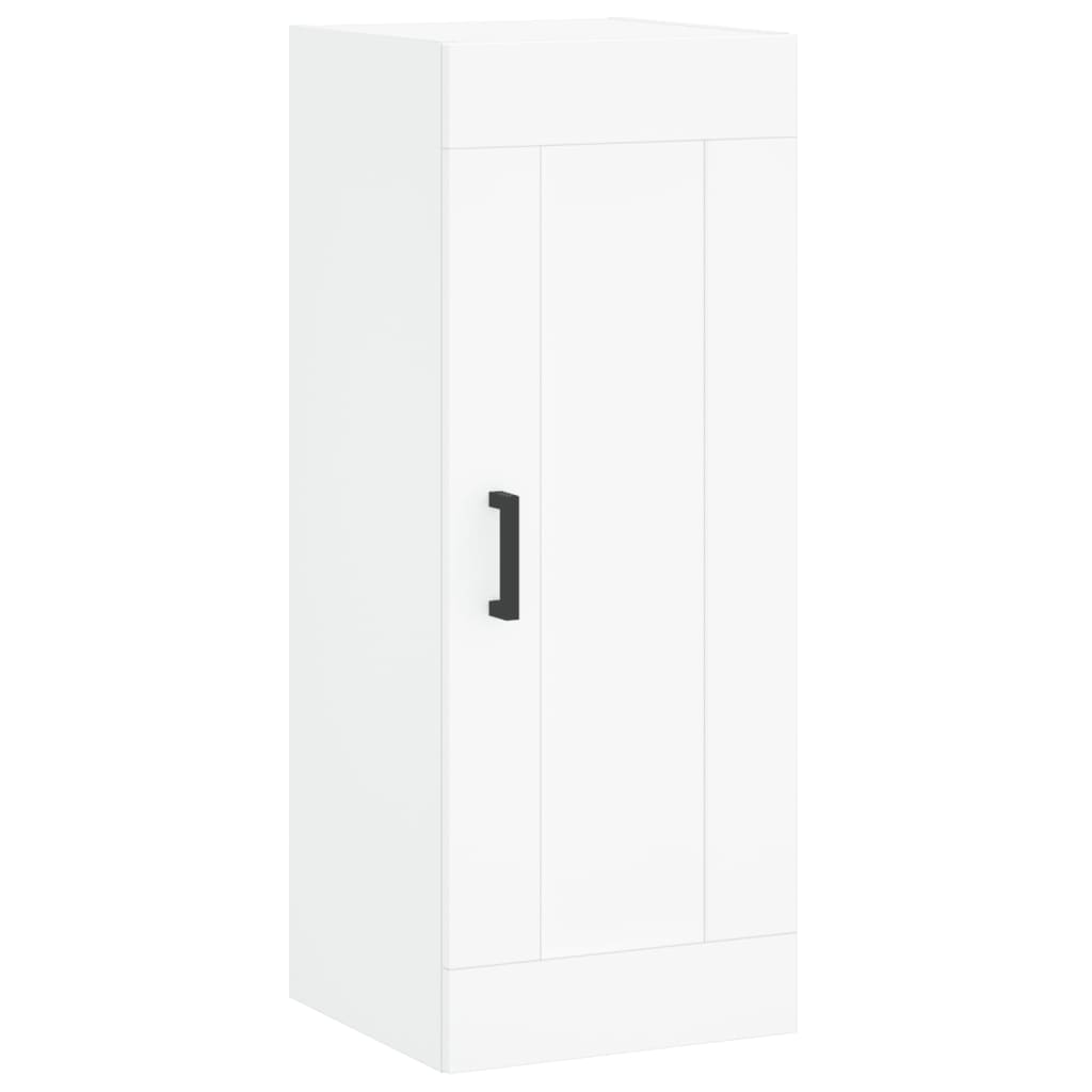 Visoka komoda bijeli 34,5x34x180 cm od konstruiranog drva