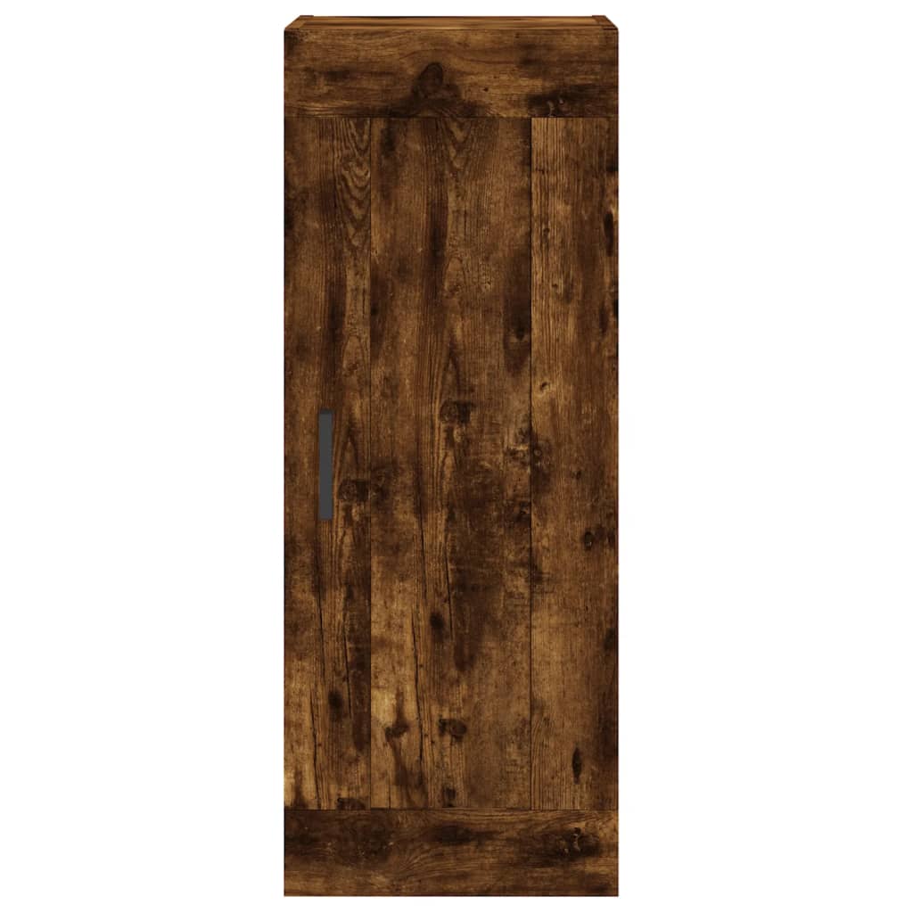 Visoka komoda dimljeni hrast 34,5x34x180cm konstruiranog drva