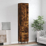 Visoka komoda dimljeni hrast 34,5x34x180cm konstruiranog drva