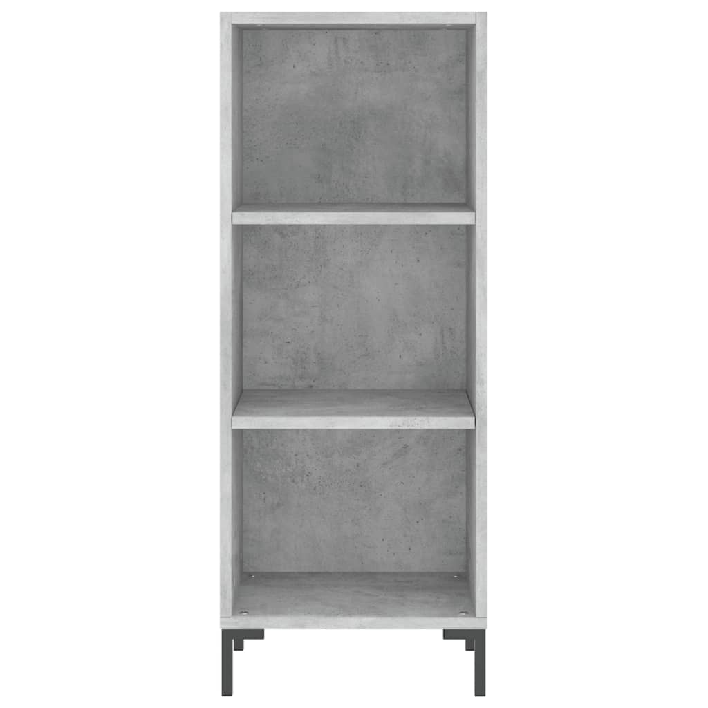 Visoka komoda siva betona 34,5x34x180 cm od konstruiranog drva