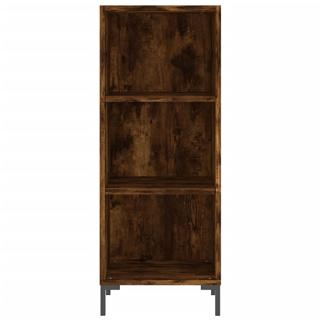 Visoka komoda dimljeni hrast 34,5x34x180cm konstruiranog drva