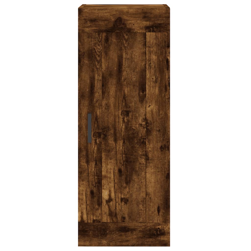 Visoka komoda dimljeni hrast 34,5x34x180cm konstruiranog drva