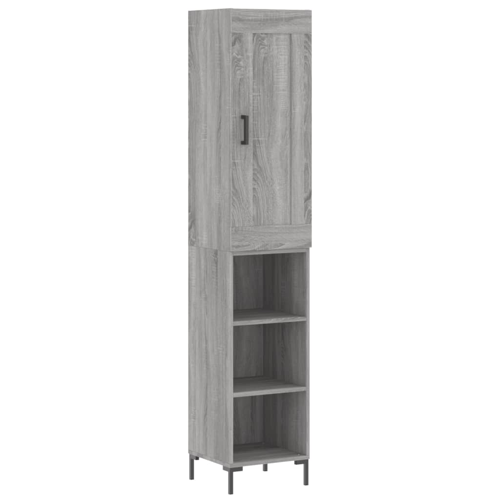 Visoka komoda siva sonome 34,5x34x180 cm od konstruiranog drva