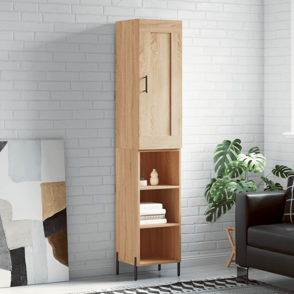 Visoka komoda hrasta sonome 34,5x34x180cm od konstruiranog drva