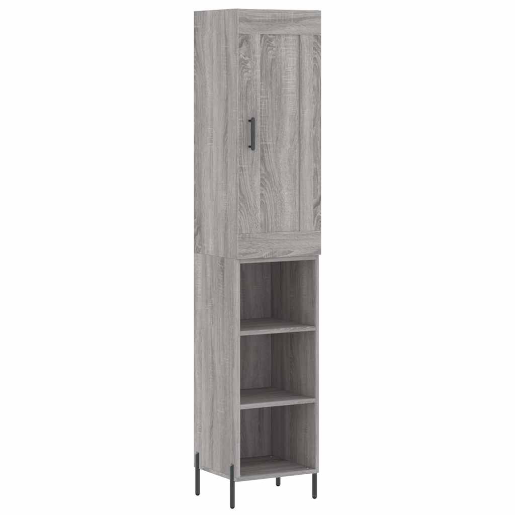 Visoka komoda siva sonome 34,5x34x180 cm od konstruiranog drva