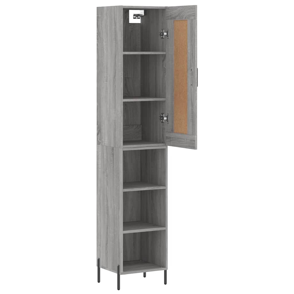 Visoka komoda siva sonome 34,5x34x180 cm od konstruiranog drva