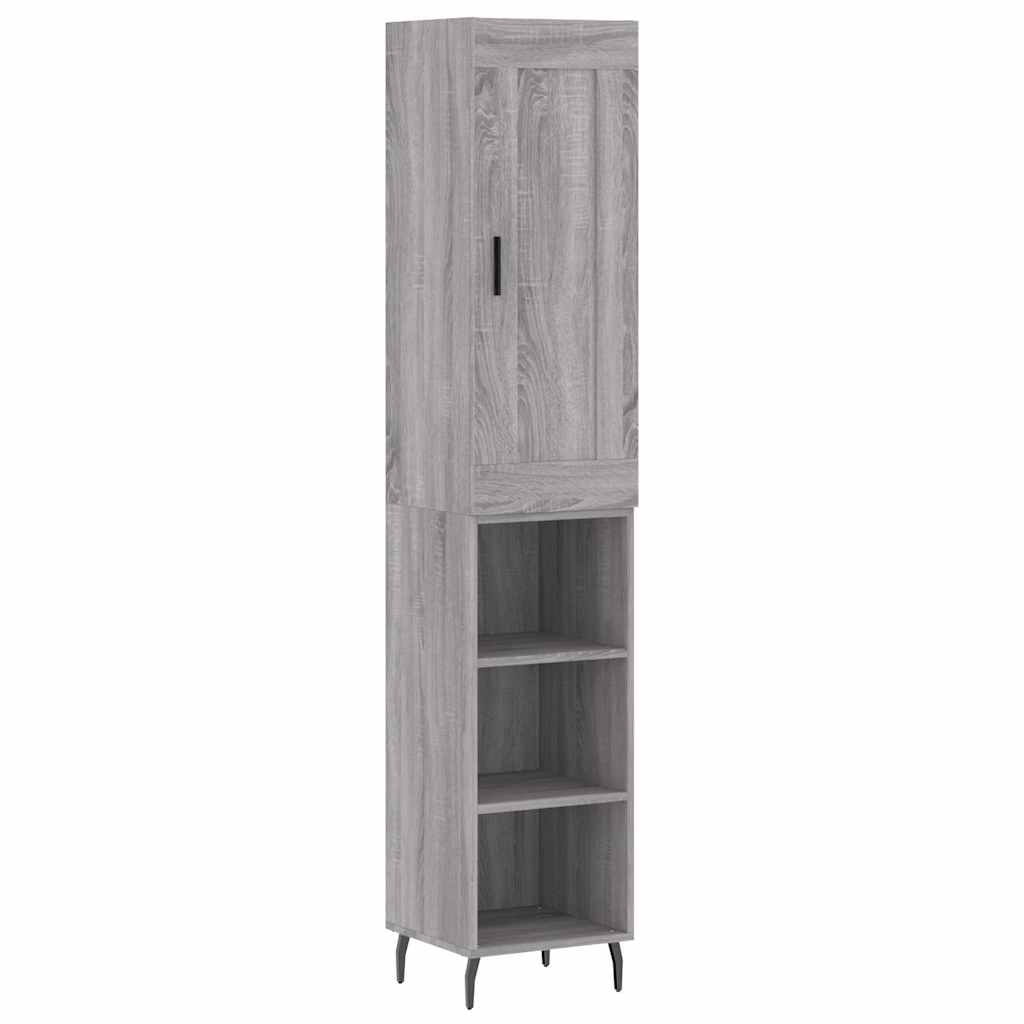 Visoka komoda siva sonome 34,5x34x180 cm od konstruiranog drva