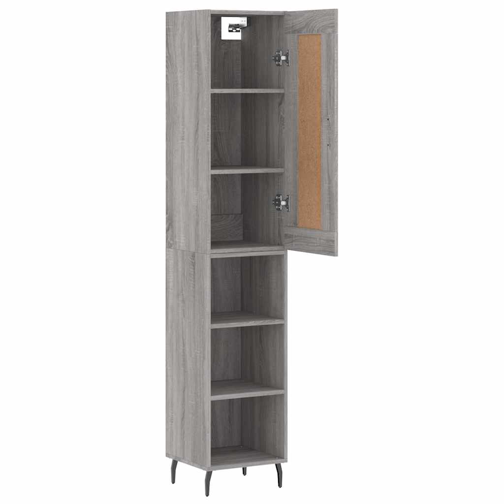 Visoka komoda siva sonome 34,5x34x180 cm od konstruiranog drva