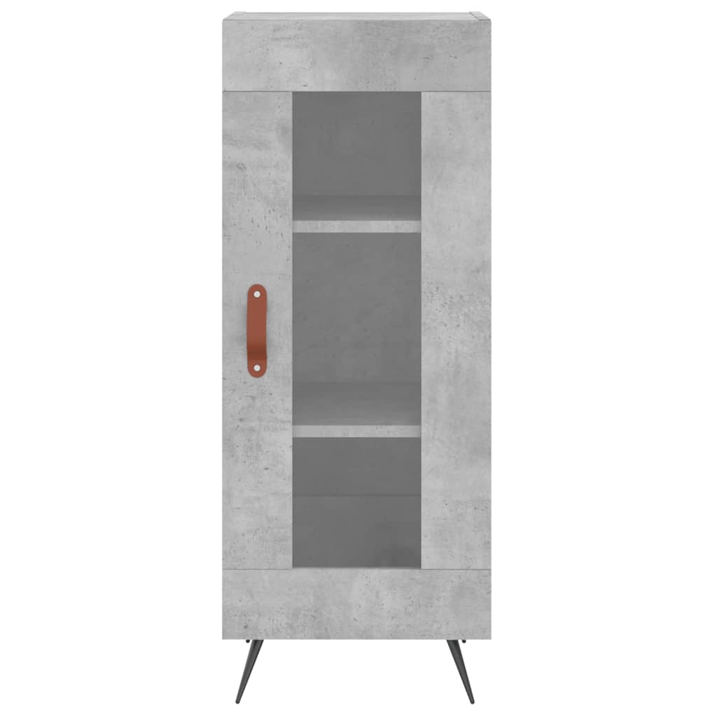 Visoka komoda siva betona 34,5x34x180 cm od konstruiranog drva
