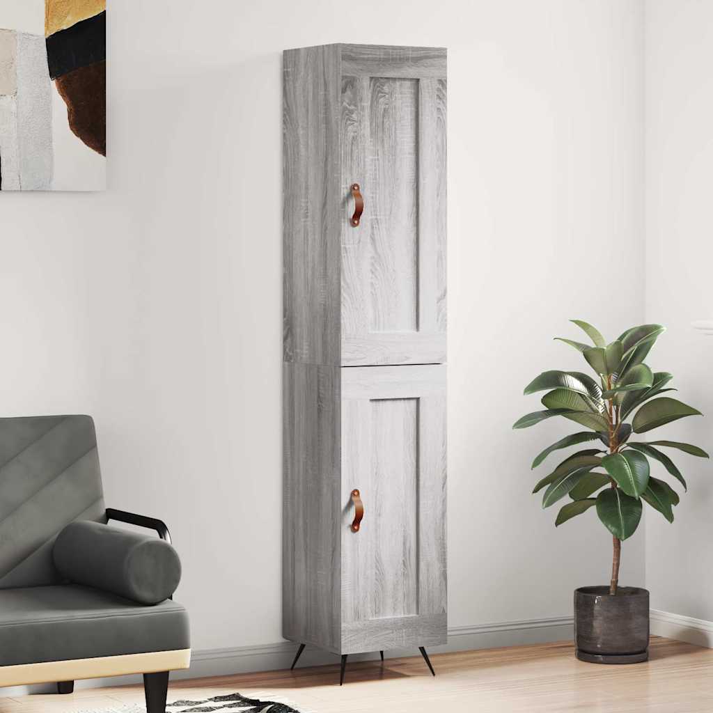 Visoka komoda siva sonome 34,5x34x180 cm od konstruiranog drva