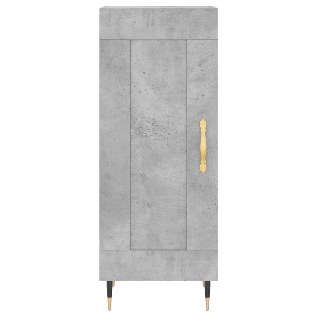 Visoka komoda siva betona 34,5x34x180 cm od konstruiranog drva