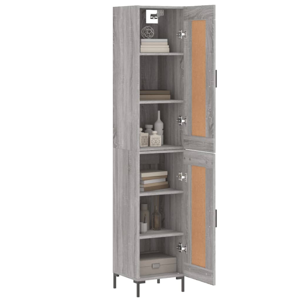 Visoka komoda siva sonome 34,5x34x180 cm od konstruiranog drva