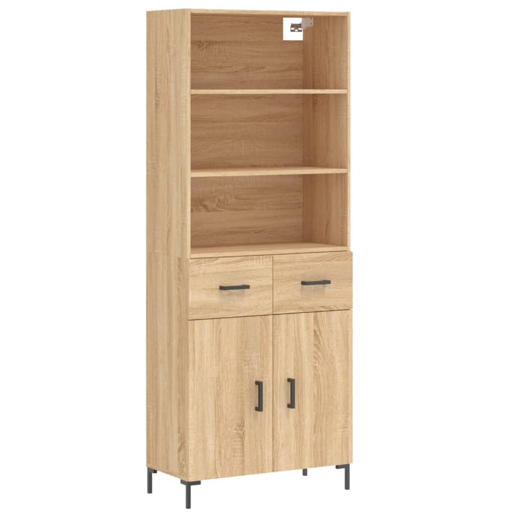 Visoka komoda hrasta sonome 69,5x34x180cm od konstruiranog drva