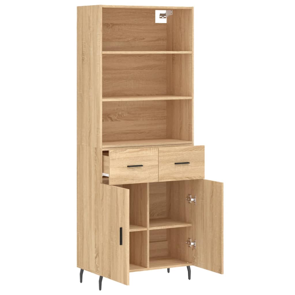 Visoka komoda hrasta sonome 69,5x34x180cm od konstruiranog drva