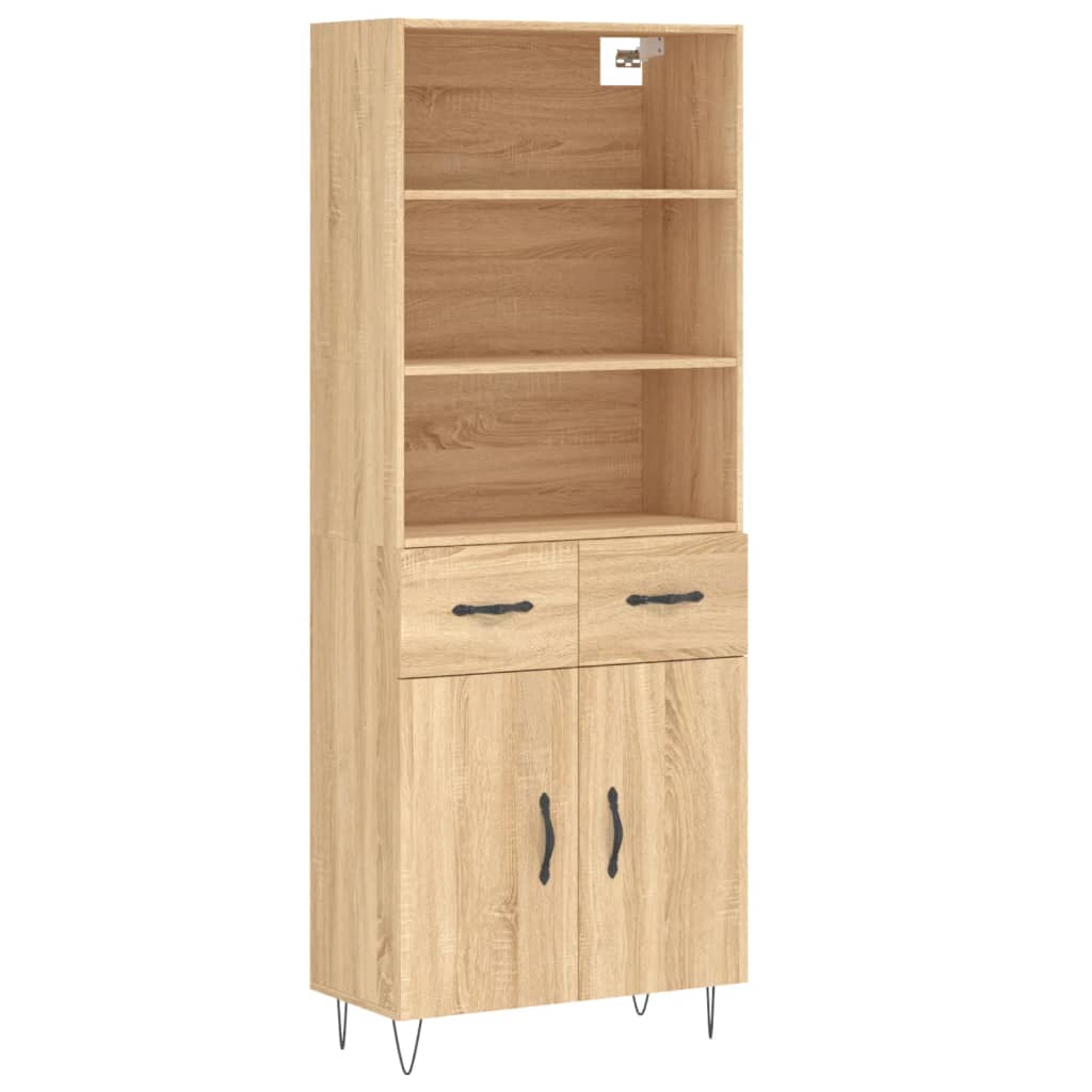 Visoka komoda hrasta sonome 69,5x34x180cm od konstruiranog drva