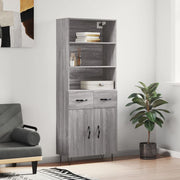 Visoka komoda siva sonome 69,5x34x180 cm od konstruiranog drva