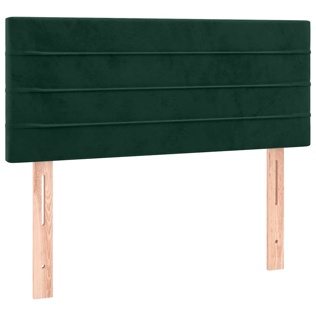 Box spring krevet s madracem tamnozeleni 100x200 cm baršunasti