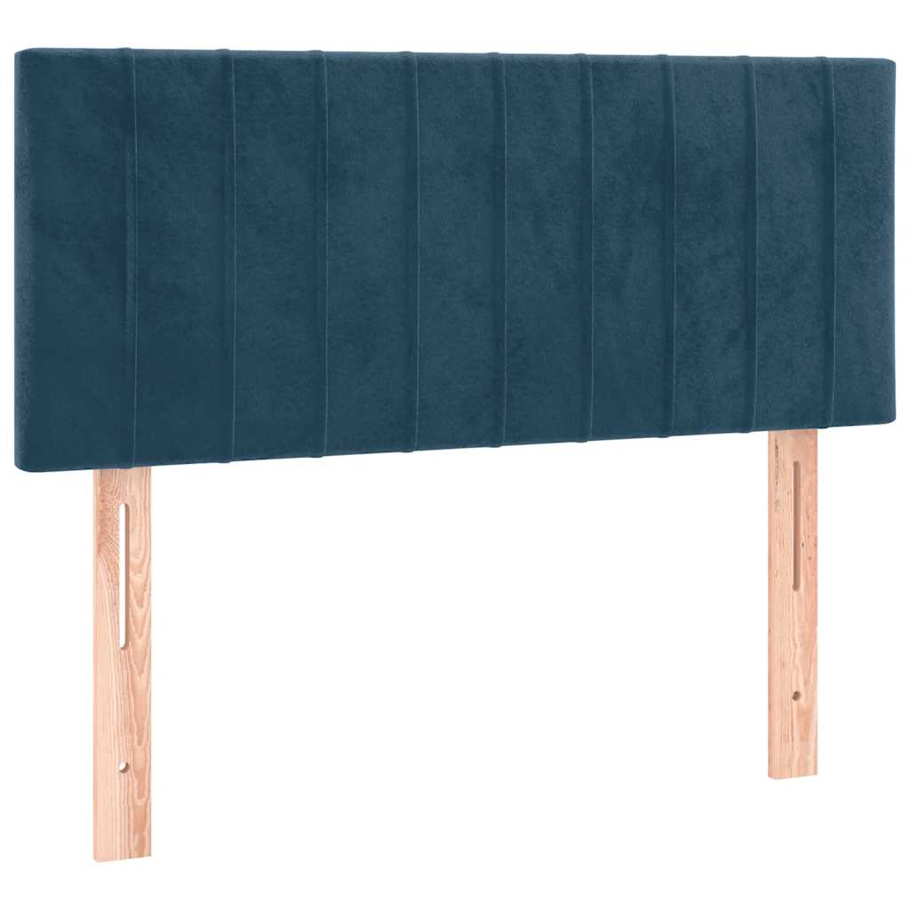Box spring krevet s madracem tamnoplavi 80 x 200 cm baršunasti