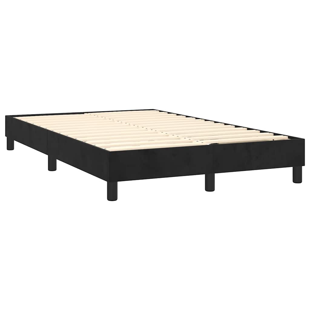 Box spring krevet s madracem crni 120 x 200 cm baršunasti